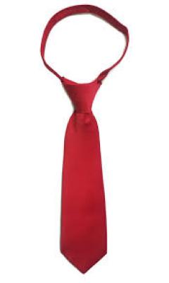 Red Plain School Ties Long